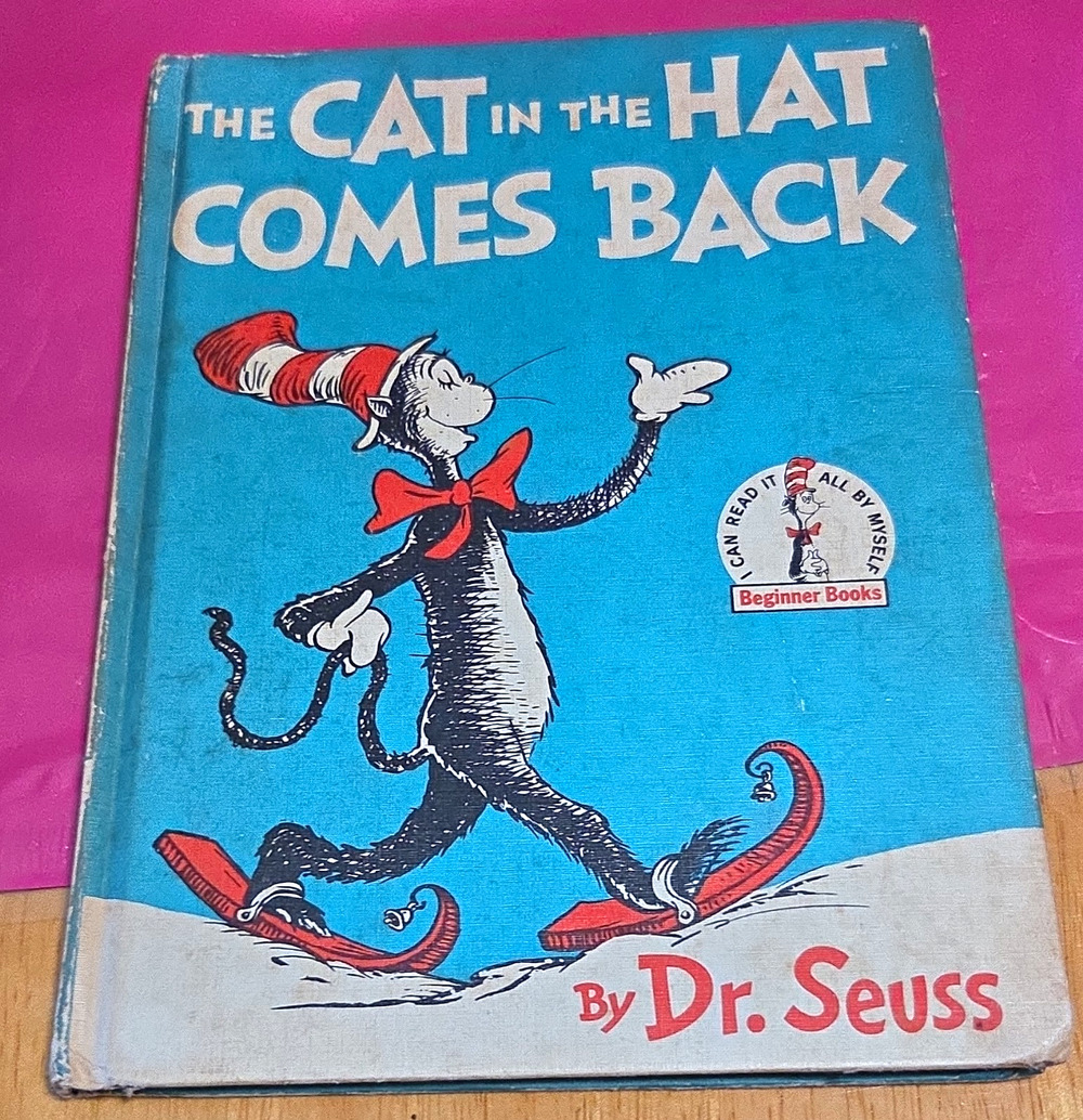 VTG Dr. Seuss The Cat in the Hat Comes Back! HC Beginner Books 1958 Illustrated